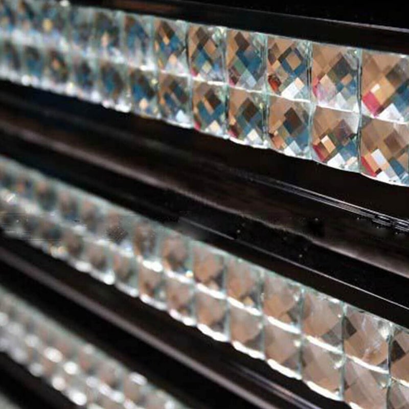 Diflart Peel and Stick Mirror Glass Mosaic Tile, 3/4 Inch Silver Square, Crystal Diamond Mirror Tile Backsplash for Kitchen Bathroom Wall, Pack of 5 Sheets - Image 5